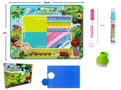 Zabawki interaktywne dla dzieci - Mata do kolorowania wodnym pisakiem owady 44x32cm - Madej - miniaturka - grafika 1