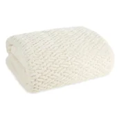 Koce - Koc KAYLA 130x160 cm kremowy, elegancki, boho styl - miniaturka - grafika 1