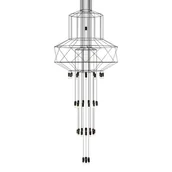 Lampy sufitowe - KingHome Lampa wisząca FLUSSO 43 - metal, akryl JD0032-43P - miniaturka - grafika 1