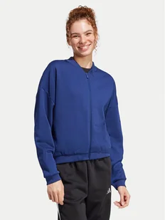 adidas Bluza Essentials Contemporary Logo JD9968 Granatowy Loose Fit - Bluzy damskie - miniaturka - grafika 1
