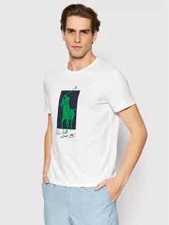 Koszulki męskie - Ralph Lauren Polo T-Shirt 710857311001 Biały Classic Fit - grafika 1
