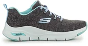 Sneakersy damskie - Sneakersy damskie Skechers Arch Fit Comfy Wave szare (149414-CCTQ) - miniaturka - grafika 1