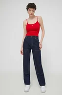 Spodnie damskie - Dickies jeansy MADISON DOUBLE KNEE DENIM W damskie high waist DK0A4YGL - miniaturka - grafika 1