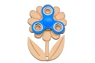 Zabawki interaktywne dla dzieci - Dekor kwiatuszek i niebieski spinner do tablicy manipulacyjnej. - miniaturka - grafika 1