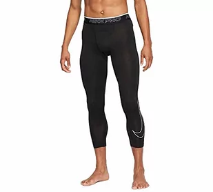 Nike Legginsy męskie, czarno-biały, XL - Legginsy - miniaturka - grafika 1