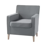 Pokrowce na meble - Dekoria pl pl Pokrowiec na fotel Karlstad ciemno szary welwet 61 x 56 x 80 cm Ingrid 621-705-42 - miniaturka - grafika 1