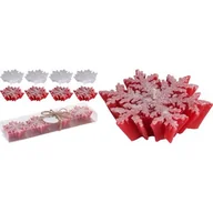 Świece - Świeczka śnieżynki 6 cm 4 sztuki mix - miniaturka - grafika 1