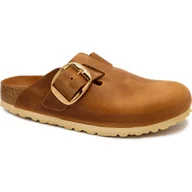 Klapki i japonki damskie - Birkenstock Skórzane mule Boston narrow fit - miniaturka - grafika 1
