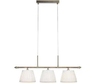 Markslöjd 108975 - Żyrandol na lince OXFORD 3xE14/40W/230V mosiądz/biały - Lampy sufitowe - miniaturka - grafika 1
