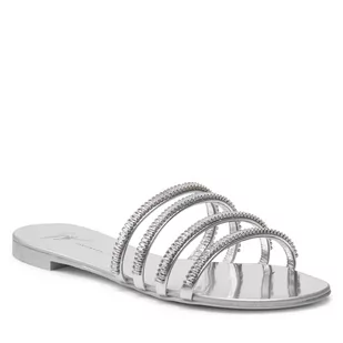 Klapki GIUSEPPE ZANOTTI - E200003 Silver 001 - Klapki i japonki damskie - miniaturka - grafika 1