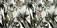 Płytki ceramiczne - Dekor gresowy Tubądzin Rainforest leaves Sat 59,8x119,8x1 - miniaturka - grafika 1