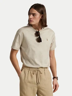 Polo Ralph Lauren T-Shirt 710740727030 Beżowy - Koszulki męskie - miniaturka - grafika 1