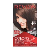 Farby do włosów i szampony koloryzujące - Revlon Colorsilk Beautiful Color Farba do włosów Odcień 47 Medium Rich Brown Zestaw - miniaturka - grafika 1