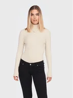 Swetry damskie - ONLY Golf Karol 15165075 Beżowy Slim Fit - miniaturka - grafika 1