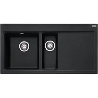 Zlewozmywaki - Zlewozmywak półtorakomorowy z ociekaczem FRANKE Mythos MTG 611-100 114.0743.118 Onyx 51.5x100 - miniaturka - grafika 1