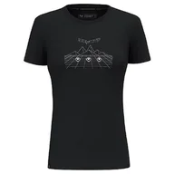 Koszulki i topy damskie - Salewa Pure Dolomites Merino T-Shirt damski, Black Out, S - miniaturka - grafika 1