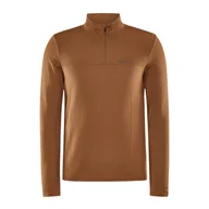 Bluzy sportowe męskie - Męska Bluza CRAFT CORE GAIN MIDLAYER M 1909496-685000 – Brązowy - miniaturka - grafika 1