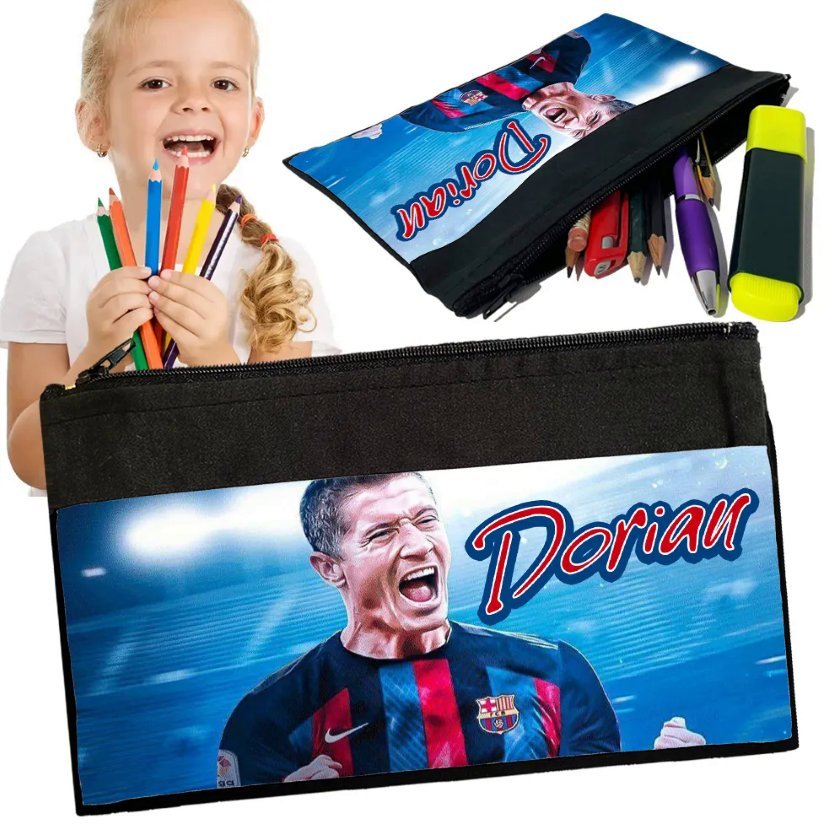 Personalizowany Piórnik ROBERT LEWANDOWSKI Saszetka Nadruk imienia Prezent