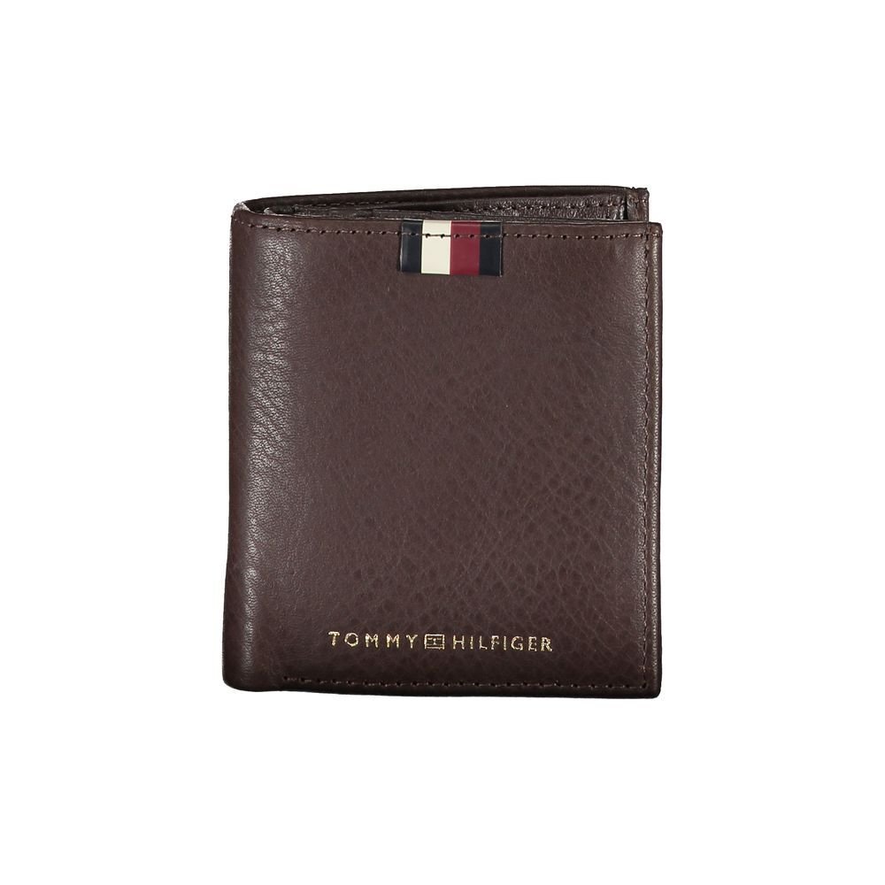 Brązowy skórzany portfel męski Tommy Hilfiger