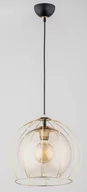 Lampy sufitowe - Avango lampa wisząca 1-punktowa czarna/złota 61173 - miniaturka - grafika 1