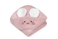 Okrycia kąpielowe dla dzieci - My Memi, Bambusowy ręcznik Powder Pink Mouse - miniaturka - grafika 1