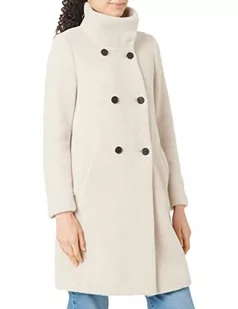 s.Oliver BLACK LABEL Women's 150.12.208.16.151.2118533 płaszcz z długim rękawem, beżowy heringbone, 44 - Płaszcze damskie - miniaturka - grafika 1