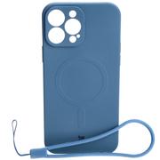 Etui i futerały do telefonów - Etui Bizon Case Silicone MagSafe do iPhone 13 Pro Max, granatowe - miniaturka - grafika 1
