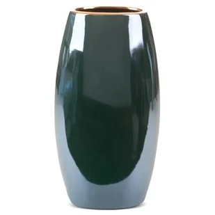 Eurofirany Wazon ceramiczny Amora wys. 35 cm zielony - Wazony i flakony - miniaturka - grafika 1