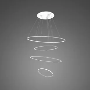 Lampa wisząca Ledowe okręgi No.4 Φ100 cm in 4k biała Altavola Design - Lampy sufitowe - miniaturka - grafika 1