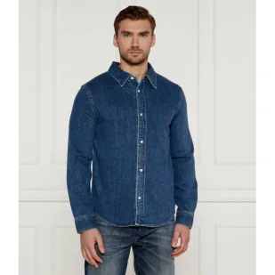 CALVIN KLEIN JEANS Jeansowa koszula Regular Fit - Koszule męskie - miniaturka - grafika 1