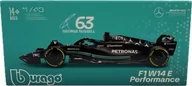 Samochody i pojazdy dla dzieci - Bolid F1 Mercedes W14 Russel #63 KASK BBurago 1:43 - miniaturka - grafika 1