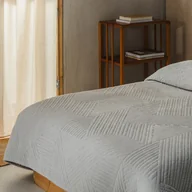 Narzuty - Narzuta Welwetowa w Przeszywany Geometryczny Wzór Minister 240x260 cm - miniaturka - grafika 1