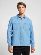 Koszule męskie - camicie uomo lee 112363918 light wash - miniaturka - grafika 1