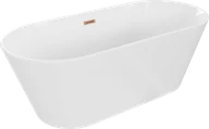 Wanny - Mexen Flavia wanna wolnostojąca 170 x 75 cm, biała, przelew miedź szczotkowana - 54031708000-65 - miniaturka - grafika 1