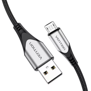 Kabel USB 2.0 A do Micro USB Vention COAHI 3A 3m szary - Kable - miniaturka - grafika 2