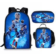 Plecaki - 3 sztuk / zestaw Champion Messi Drukowany Plecak Zestaw z torbą na ramię Piórnik Tornister Plecak podróżny Lekkie torby na książki - miniaturka - grafika 1