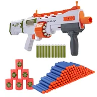 Zabawki militarne - Zestaw Pistolet Nerf Halo Bulldog SG E9271+ cele + 50 strzałek - miniaturka - grafika 1