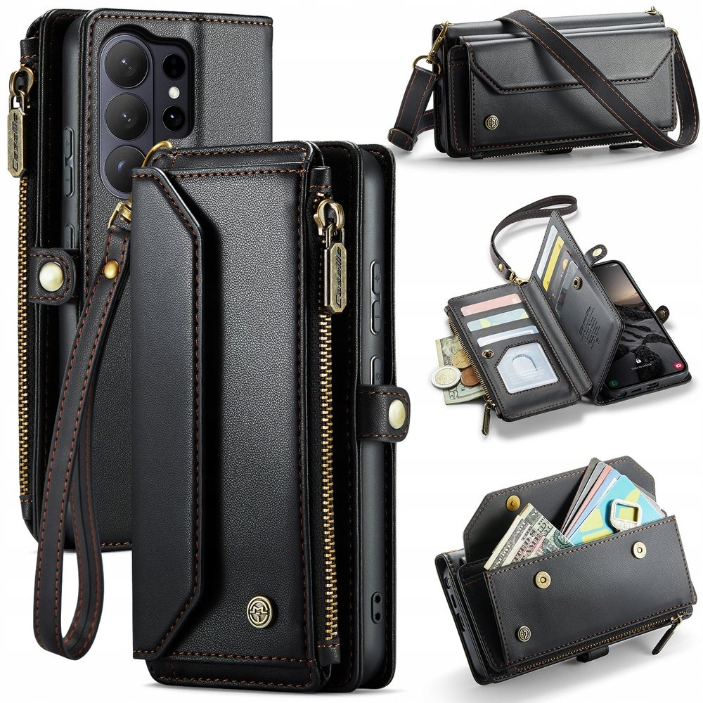 Etui Z Klapką Portfel Do Galaxy S26 Ultra Pokrowiec Z Paskiem Na Ramię