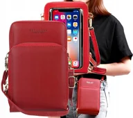 Etui i futerały do telefonów - Etui saszetka - Organizacja smartfona - Stylowe akcesorium - Praktyczne przechowywanie - Mały rozmiar - Wszechstronne zastosowanie - Czerwony - miniaturka - grafika 1