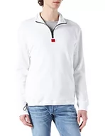 Bluzy męskie - HUGO Męska bluza Durton, White100, XXL - miniaturka - grafika 1