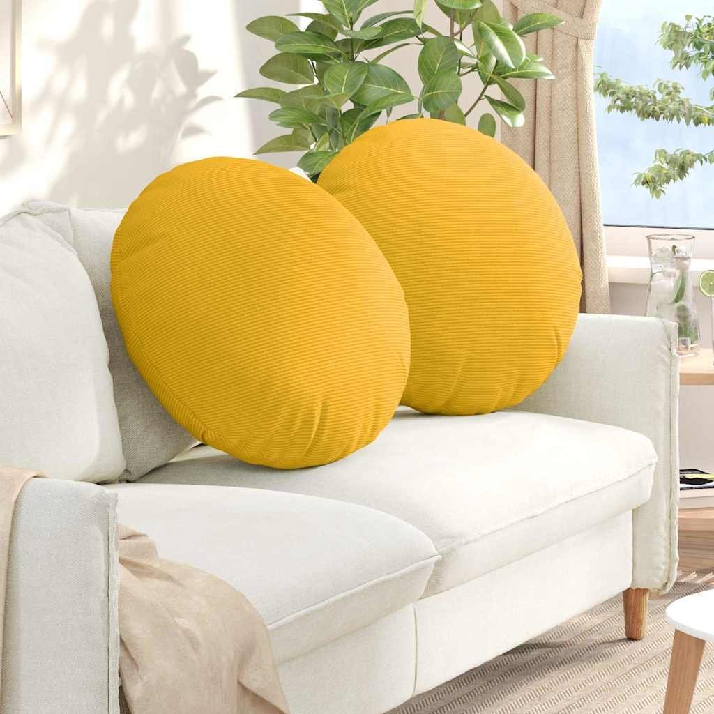 vidaXL Poduszki na siedziska 2 pcs Jasnożółty 80 cm 42014266