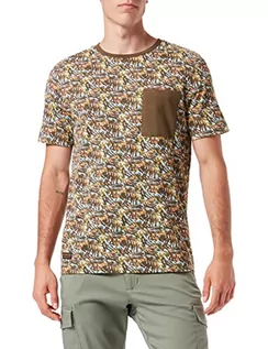 Koszulki męskie - camel active Męski T-shirt, brązowy (Olive Brown), L - grafika 1