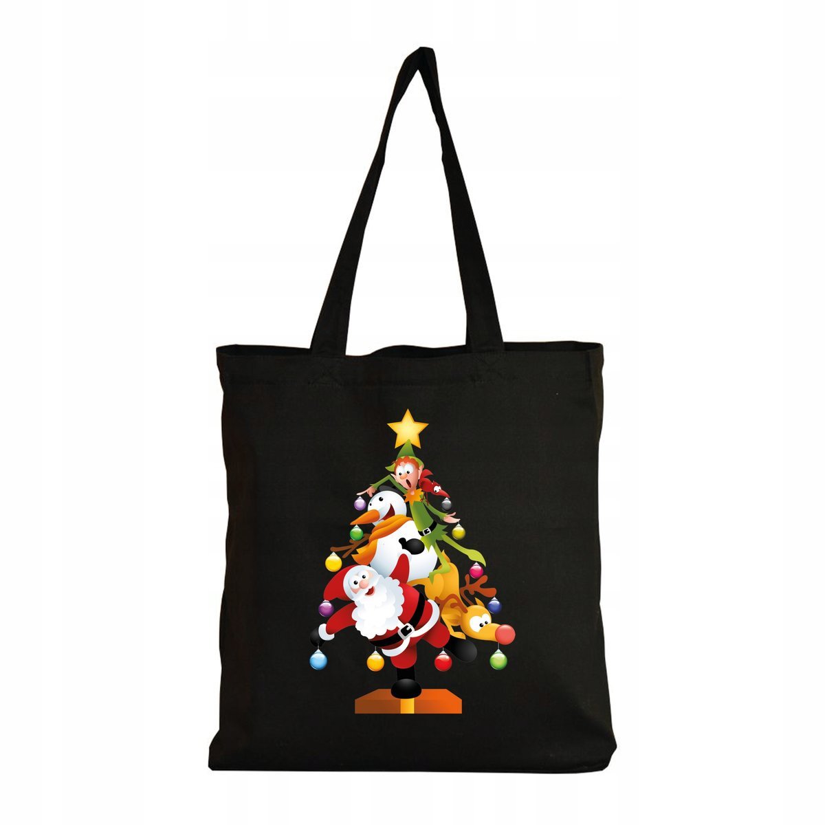 Eko Torba na ramię Zakupy Shopper Torebka Bawełniana ŚWIĄTECZNA Mikołajki 3