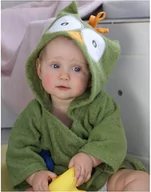 Bluzki dla niemowląt - Slowmoose Cartoon Hooded, Ręcznik do szlafroka dla dziecka Zielony 9M - miniaturka - grafika 1