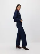 Spodnie damskie - Reserved - Jeansy wide leg z wysokim stanem - granatowy - miniaturka - grafika 1