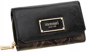 Portfele - Portfel Damski Monnari Elegancka Portmonetka Suwak Wzór Skóry Na Prezent - miniaturka - grafika 1