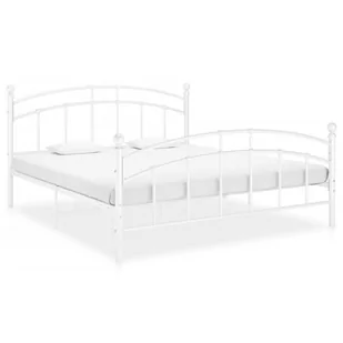 vidaXL Lumarko Rama łóżka, biała, metalowa, 180 x 200 cm 324983 - Łóżka - miniaturka - grafika 1
