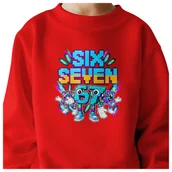 Bluzy dla dziewczynek - BLUZA DZIECIĘCA 67 SIX SEVEN KLOCKI VIRAL DLA CHŁOPCA DZIEWCZYNKI 146-152 - miniaturka - grafika 1