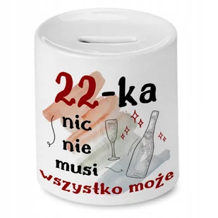 Skarbonka na Urodziny 22 22te 22-te na Prezent z Nadrukiem ze Zdjęciem - Skarbonki Skarbonka na Urodziny 22 22te 22-te na Prezent z Nadrukiem ze Zdjęciem - Skarbonki - miniaturka - grafika 1