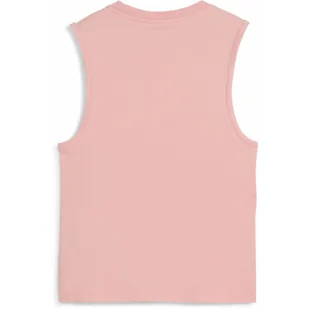 Damska wąska koszulka bez rękawów z logo No. 1 ESS PUMA Pink Fruit - Koszulki sportowe damskie - miniaturka - grafika 1